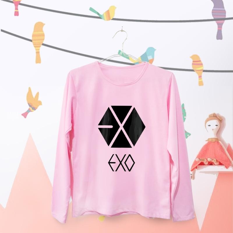 ELLIPSES.INC Tumblr Tee / T-Shirt / Kaos Wanita Exo Logo- Pink Lengan Panjang