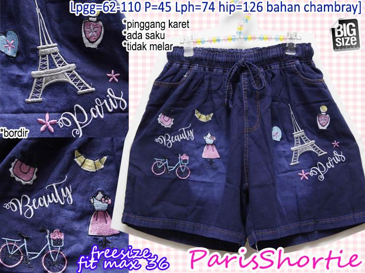 Celana Pendek Wanita Pariss Shortie 36 Jeans Denim JUMBO BIG SIZE MURAH