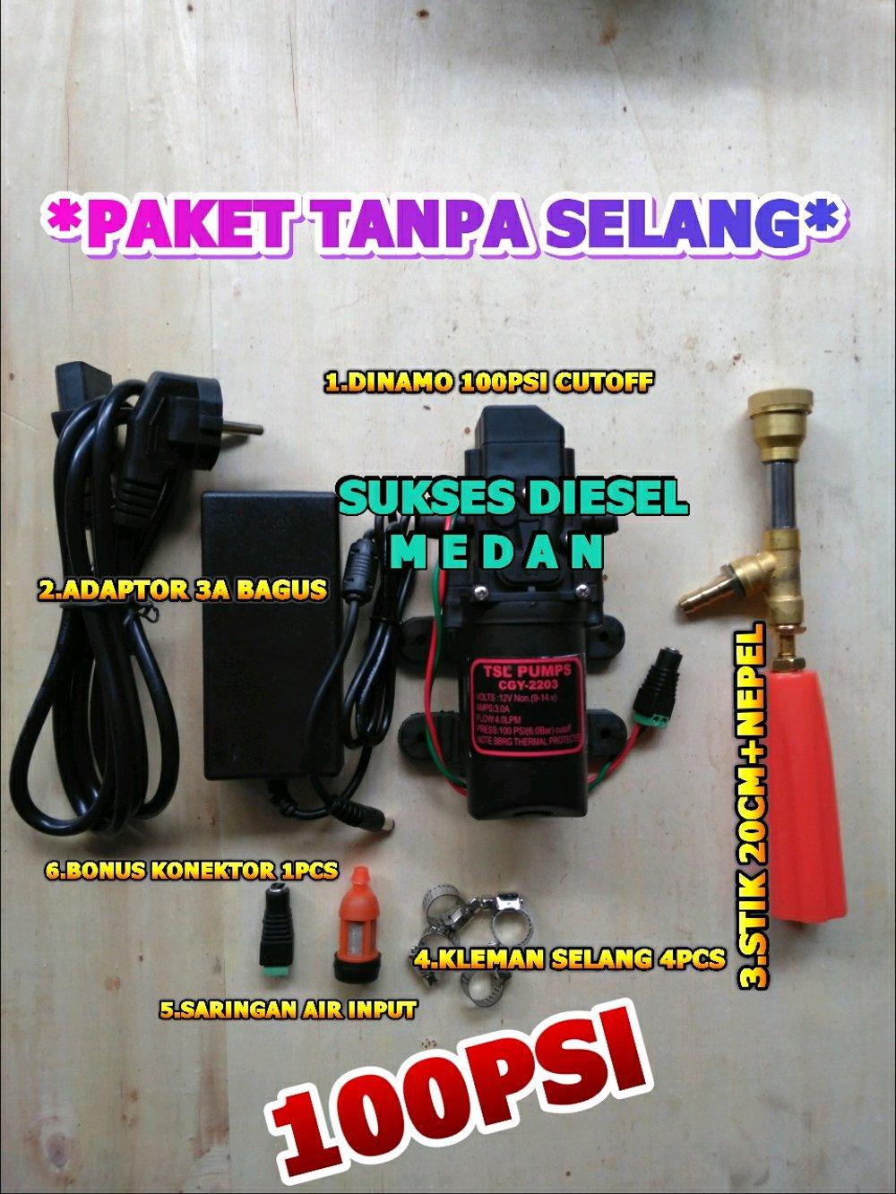 Alat Cuci Mobil Motor Portable 5Meter Waterpump Paket Pompa Air DC Doorsmeer Mini 100Psi Mesin Cuci Steam Alat Cuci AC -PAKET TANPA SELANG BERAT 1KG-