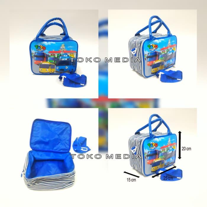 Tas Travel Bag Kanvas Anak uk. MINI (Selempang + Tenteng) Gambar TAYO