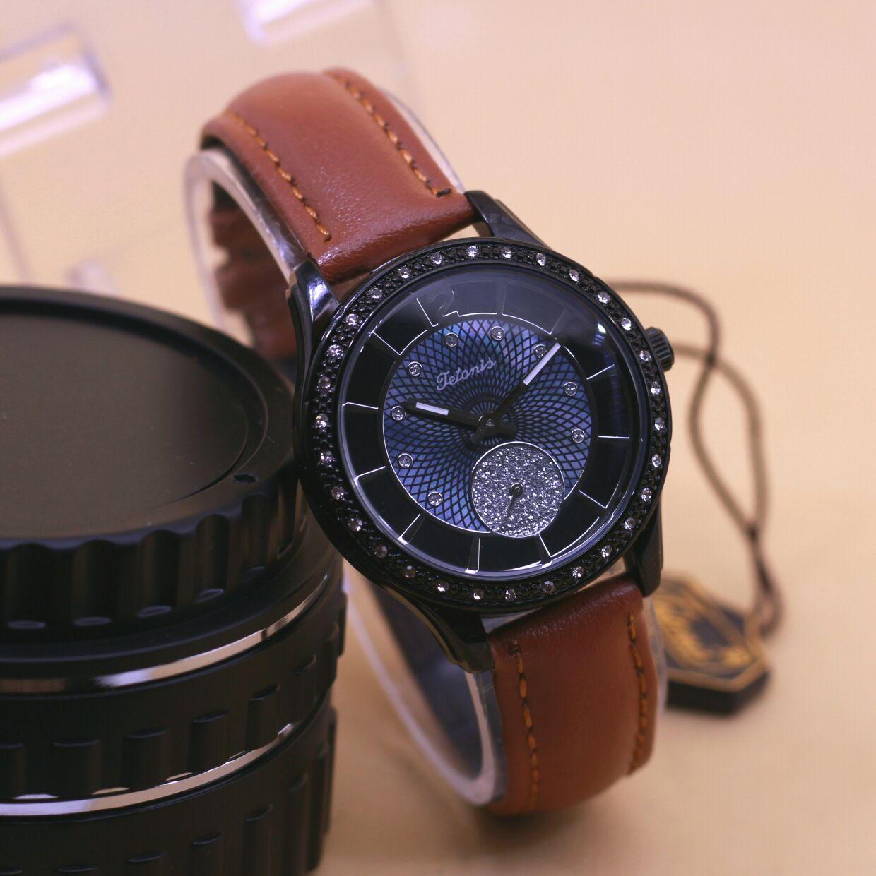 jam tangan wanita - tetonis - tali kulit - original