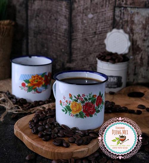 PROMO Gelas Mug Cangkir Enamel Seng Kaleng Jadul Vintage Mug 6 cm LUXURY ETNIK