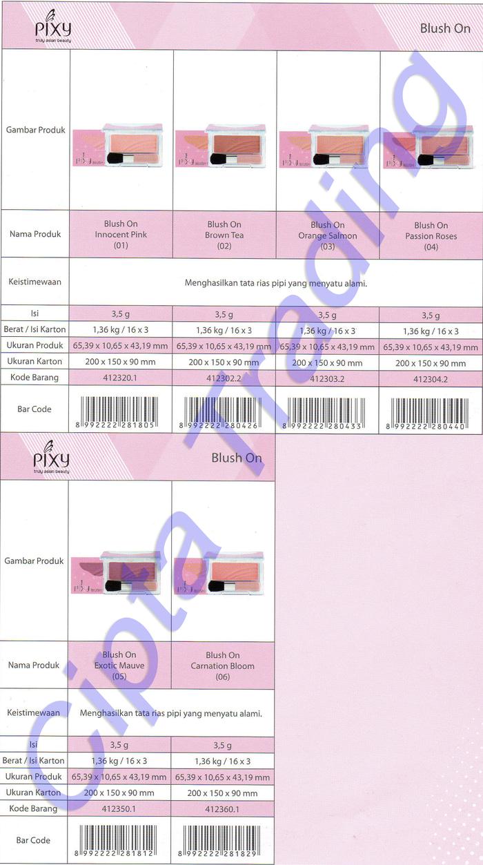 ORIGINAL - Cheek Make up - Pixy - Blush on (Dozen)