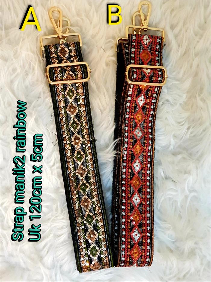 Strap premium quality MOTIF RAINBOW(ASLI MANIK2 DAN RAJUT) - PHDKSn