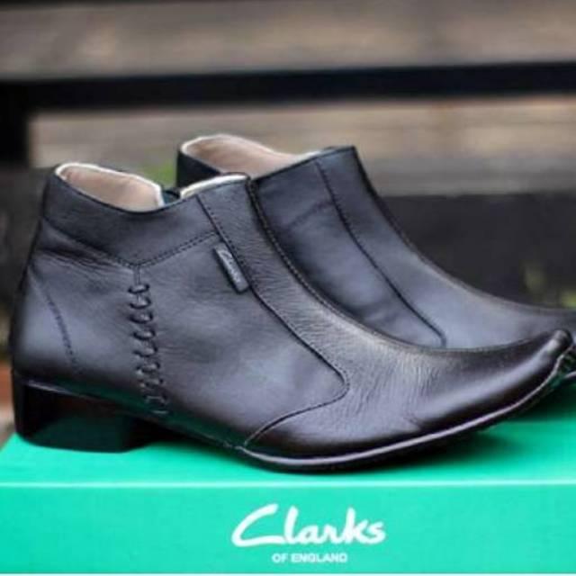 Sepatu Clarks Pantopel Kulit Pria Leather Formal Kerja PDH/PDL Model Boots Kulit Asli CRH001
