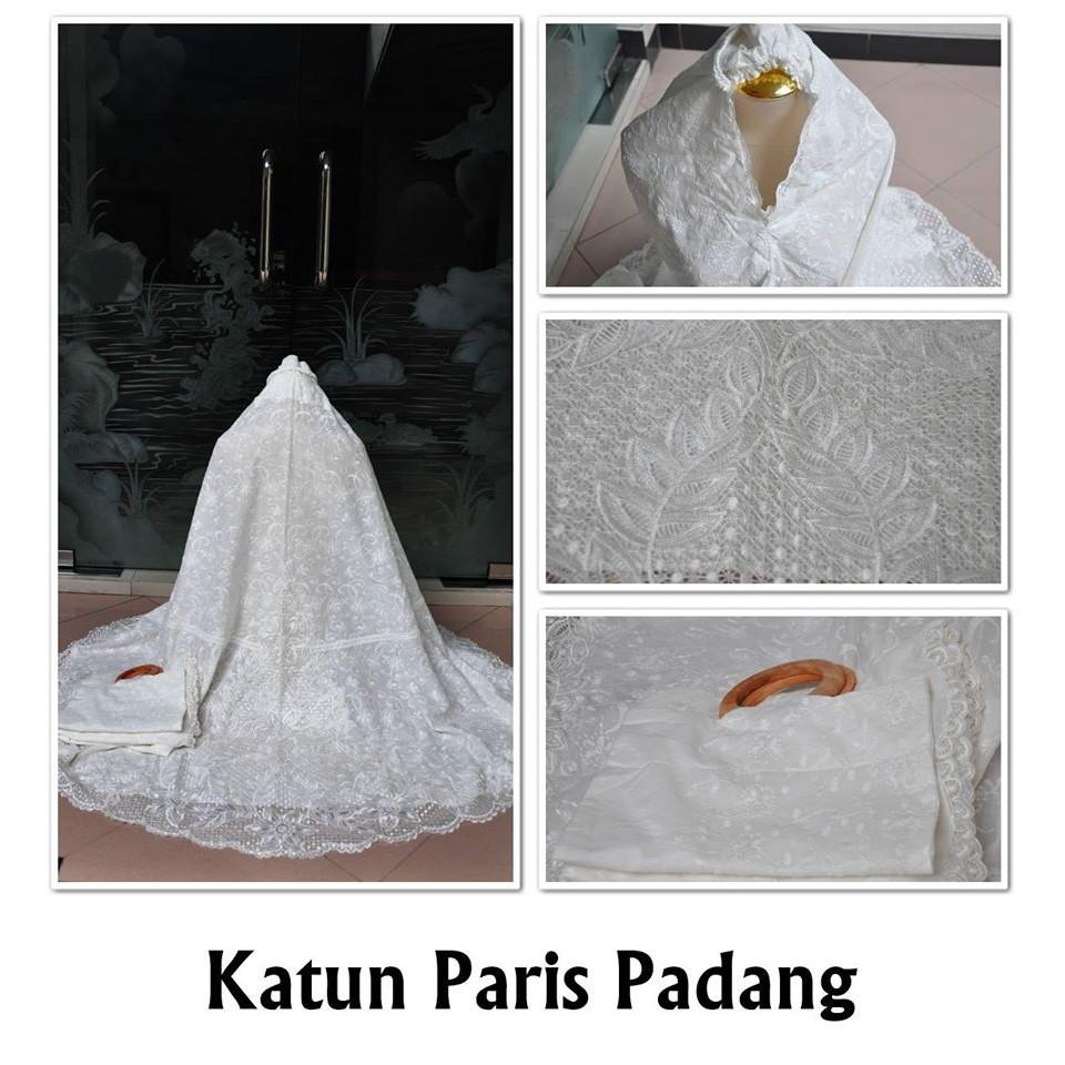JUAL MUKENA /TERLARIS /PUSAT GROSIR MUKENA KATUN PARIS PADANG putih