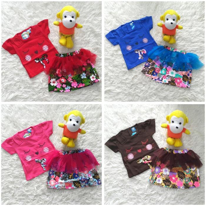 Shin Baju Setelan Rok Sepan Peplum Anak Bayi Perempuan Bunga / baju anak perempuan termurah / baju anak perempuan terbaru / baju anak perempuan bagus