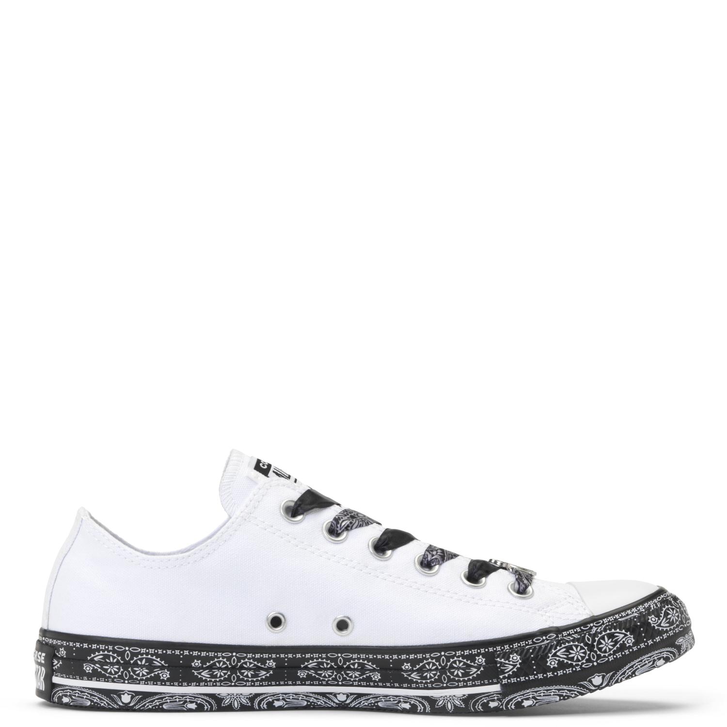 CONVERSE X MILEY CYRUS CHUCK TAYLOR ALL STAR - OX - PUTIH/HITAM/PUTIH CON162235C