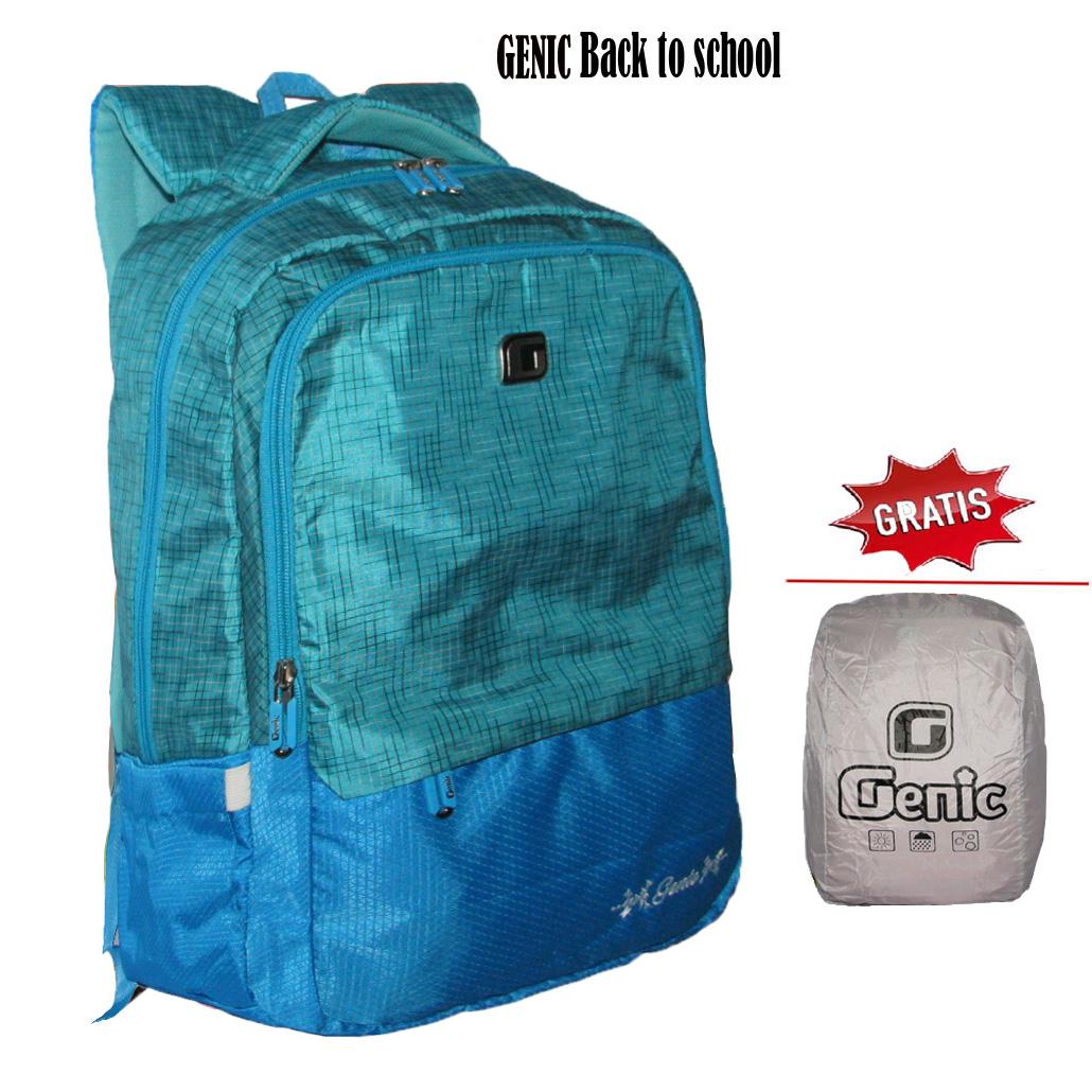 Genic 27780 Tas Ransel / Backpack Anak Unisex Back To School Casual - Biru Toska