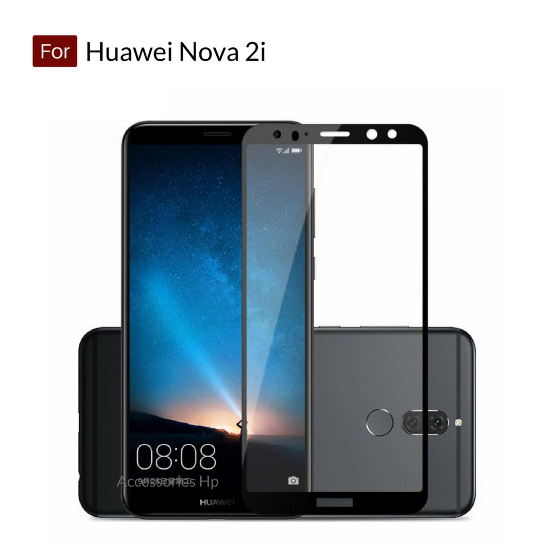 Accessories Hp Full Cover Tempered Glass Warna Screen Protector for Huawei Nova 2i - Black