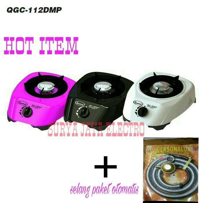 kompor gas quantum 1 tungku QGC 112 DMP + selang paket personalux