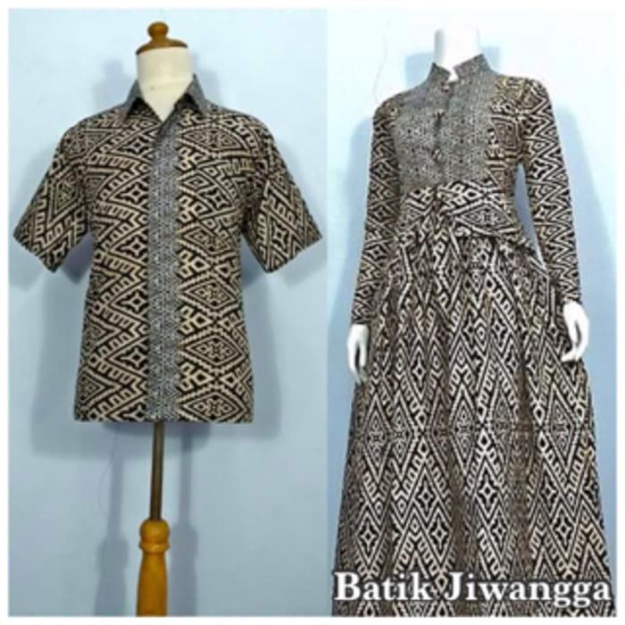 BATIK COUPLE TERBARU Baju Couple Sarimbit Batik Gamis Wanita Mayang Hitam, Busui