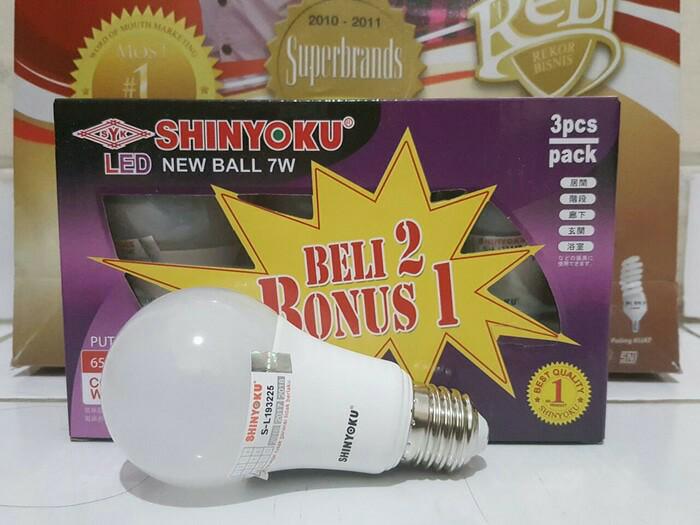 PROMO SAAT INI Shinyoku LED PIJAR 7W 7 Watt Bohlam Lampu ( 2 + 1 ) Paketan TERLARIS
