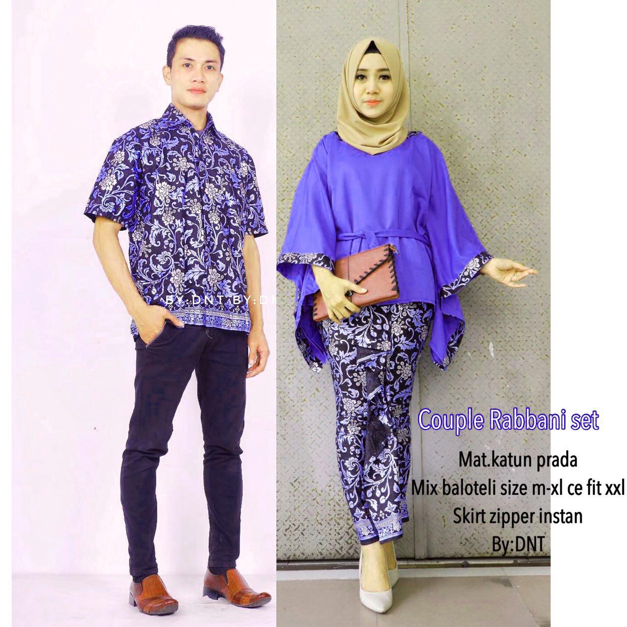 PETA_Baju batik_Baju Batik Couple_Baju Batik Sarimbit_Baju Batik Pasangan_Baju Batik Pesta_Baju Batik Keluarga_Batik Atasan_Kemeja Batik Rabbani Couple-Biru