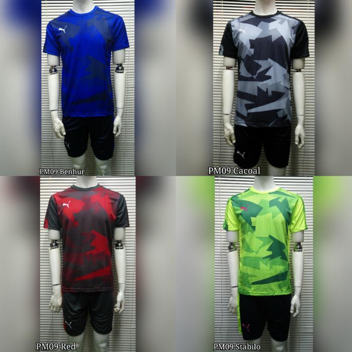 Kaos / Jersey Setelan Futsal / SepakBola Puma PM09 (Baju Dan Celana) - j1B2Jo