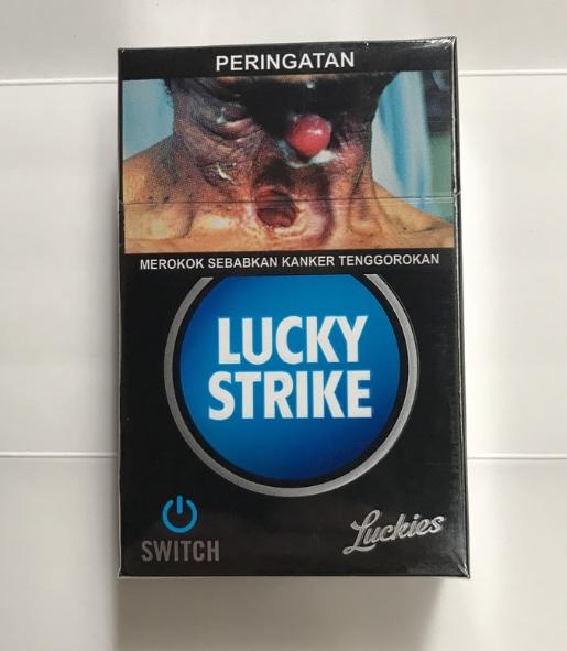 Lucky Strike Switch Biru 20 Batang / Rokok Luckies Hitam Dunhill Pak