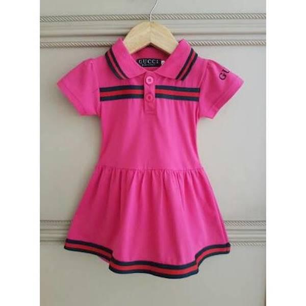 PROMO SALE GA2414 GUCCI DRESS PINK (BAJUKIDDIE) DRESS ANAK IMPORT BRANDED MERK FZ001XO
