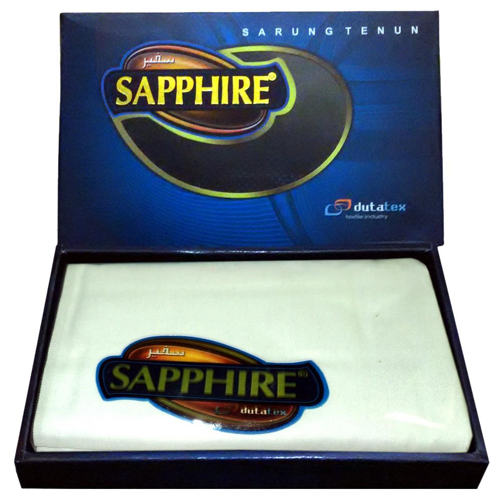 KAIN SARUNG MUSLIM PRIA DEWASA MERK SAPPHIRE HITAM-BIRU-PUTIH