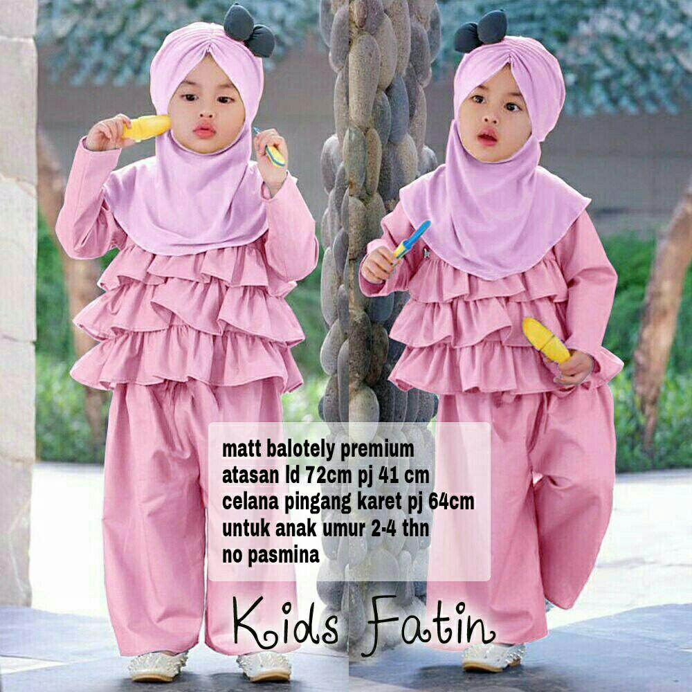 HSNFashion Setelan Anak Muslim Fisin - Pink // Setelan Anak Muslimah // Setelan Anak Trendy