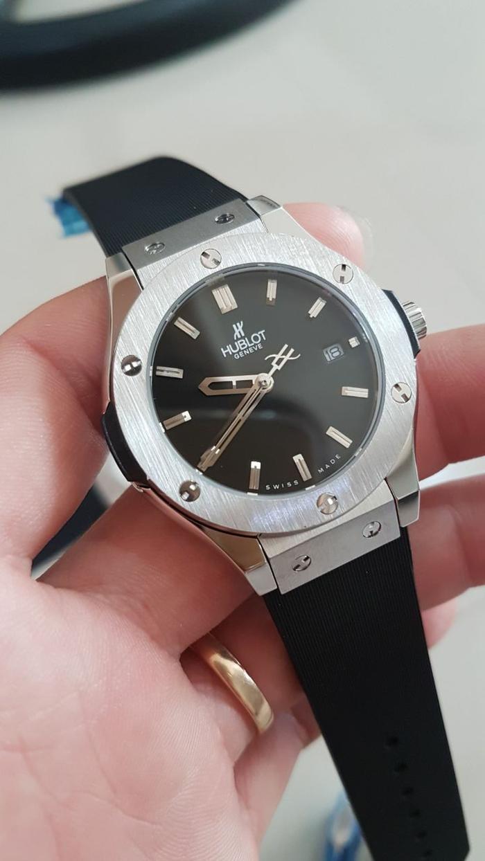 Jam Tangan Pria Hublot Big Bang Black Silver