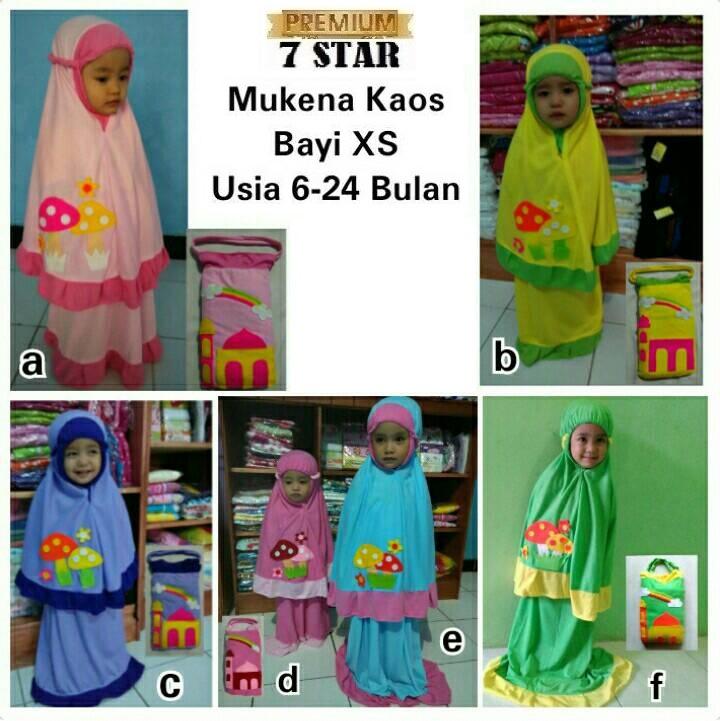 Mukena Anak 7STAR Motif Jamur Lucu dan Fashionable - Random 1Set