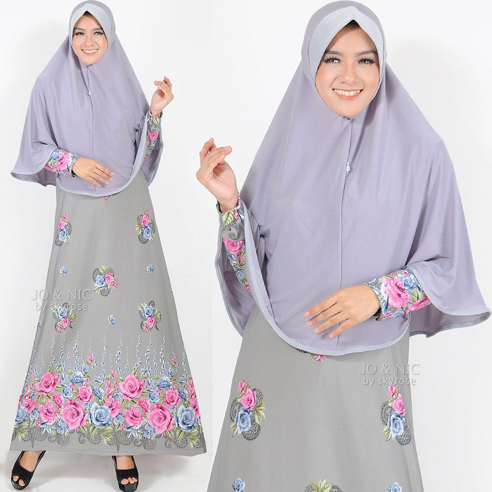 SET Gamis Syari LAIQA (Maxi Dress + Jilbab) AllSize fit to Jumbo - Baju Muslim