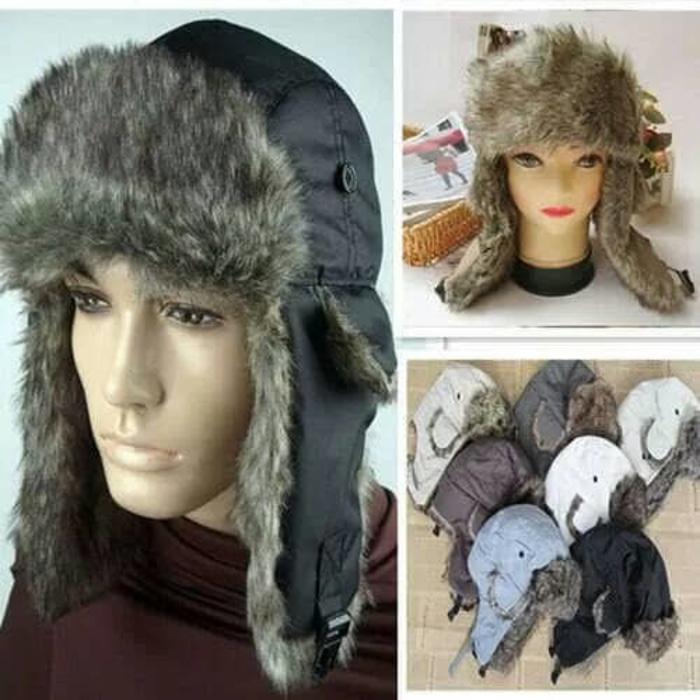 Topi bomber topi russia topi ushanka import Terlaris di Lazada