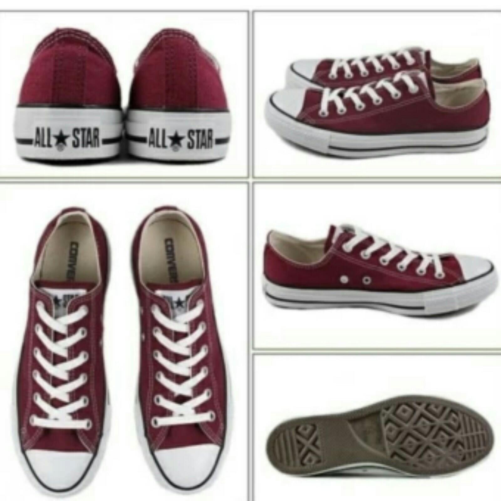 Features Converse Sneaker All Star Ox Classic Canvas Low Red Maron Detail Gambar Converse Sneaker All Star Ox Classic Canvas Low Red Maron Terbaru
