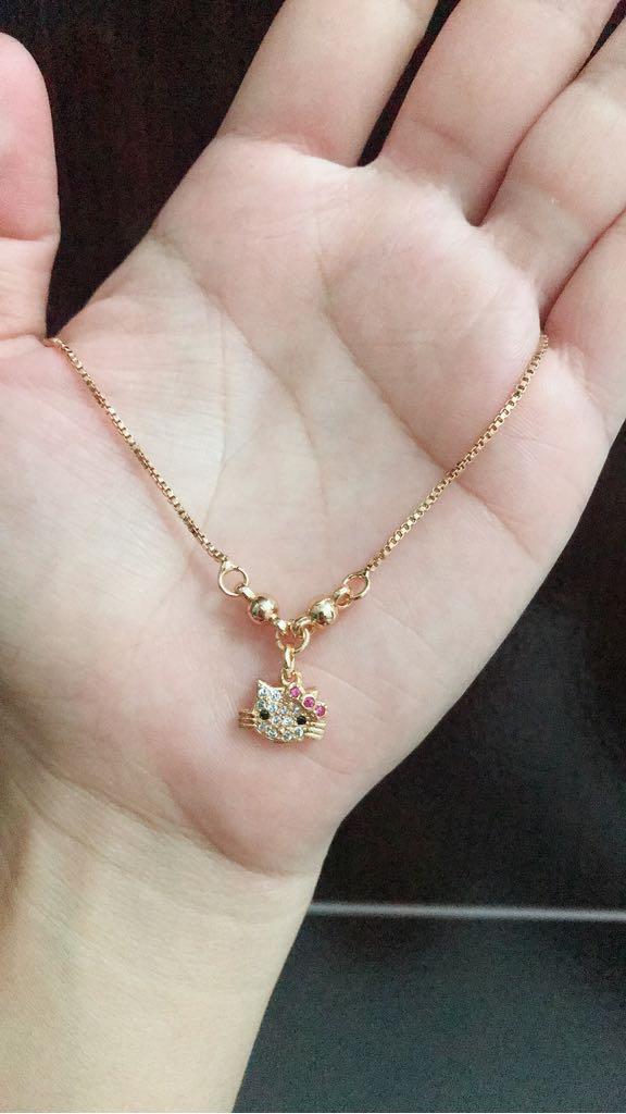 KALUNG HELLO KITTY PERHIASAN XUPING LAPIS EMAS 18K