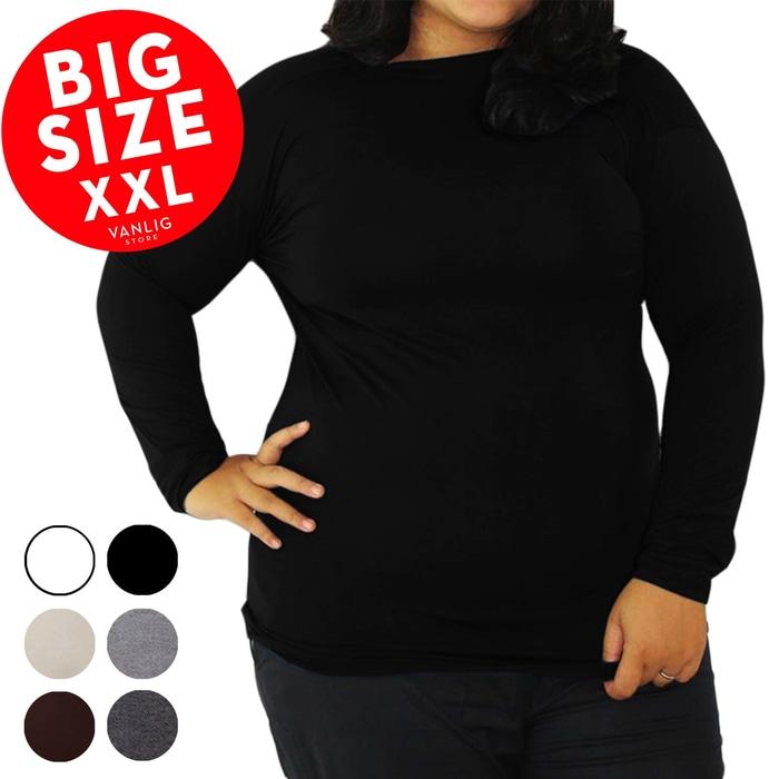BIG SIZE Manset Turtle Neck Long Sleeves / Atasan Lengan Panjang