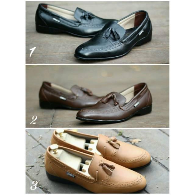 SEPATU CEVANY CASUAL SLOP KULIT ASLI PRIA KERJA KANTOR FORMAL SANTAI NIKE BOOTS ANAK LAKI KREN MRAH