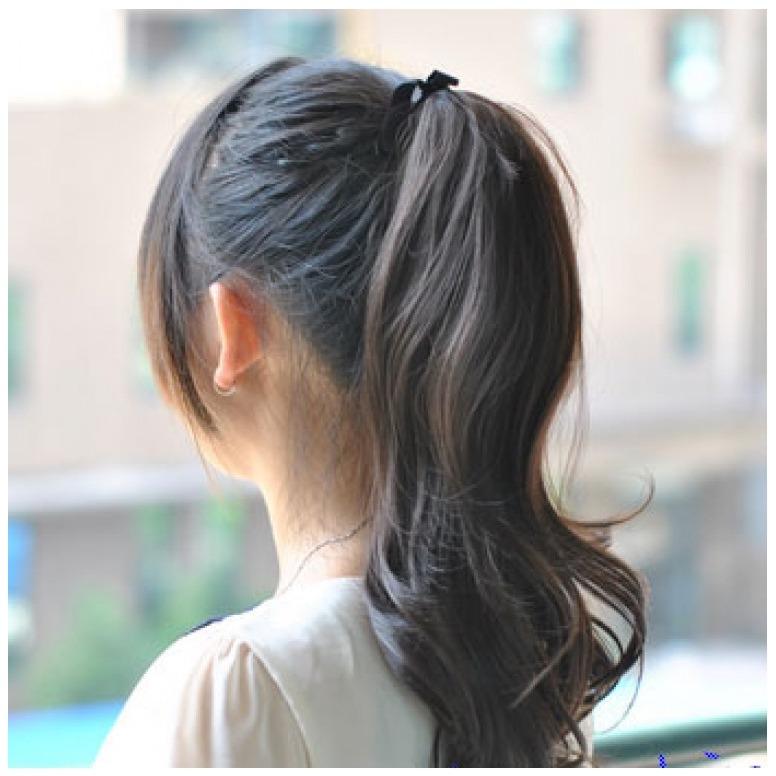 Hair Clip Volume Ponytail Kuncir Panjang Curly (Hitam Natural) - HO2154