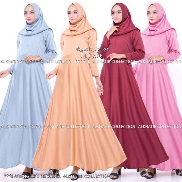 BAJU GAMIS POLOS TURKIE. BAJU WANITA. BUSANA MUSLIMAH. MAXI DRESS. BAJU SYARI. ABAYA. ABAYA UMBRELLA MERAH M