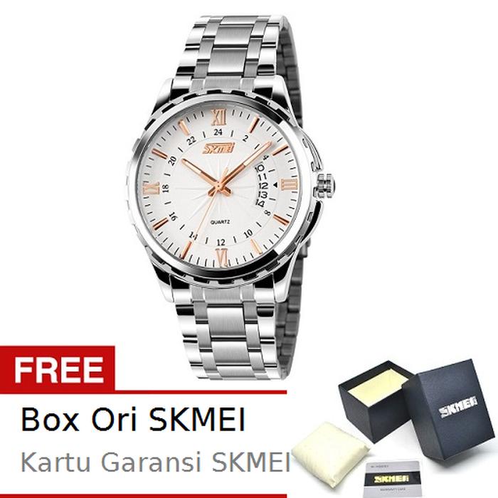 Jual Jam Tangan Analog Pria Citizen SKMEI Escape Silver-Emas Original