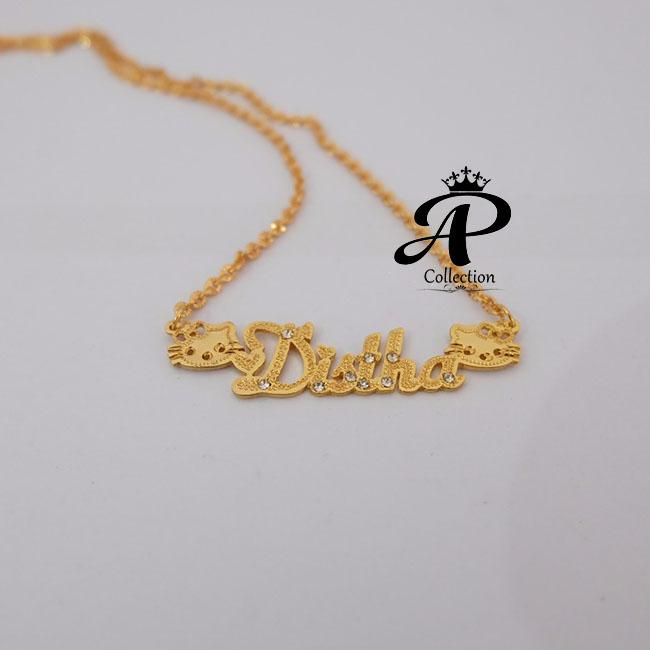 Jual Kalung Nama Gold Lapis emas 24 karat bisa cetak sesuai nama