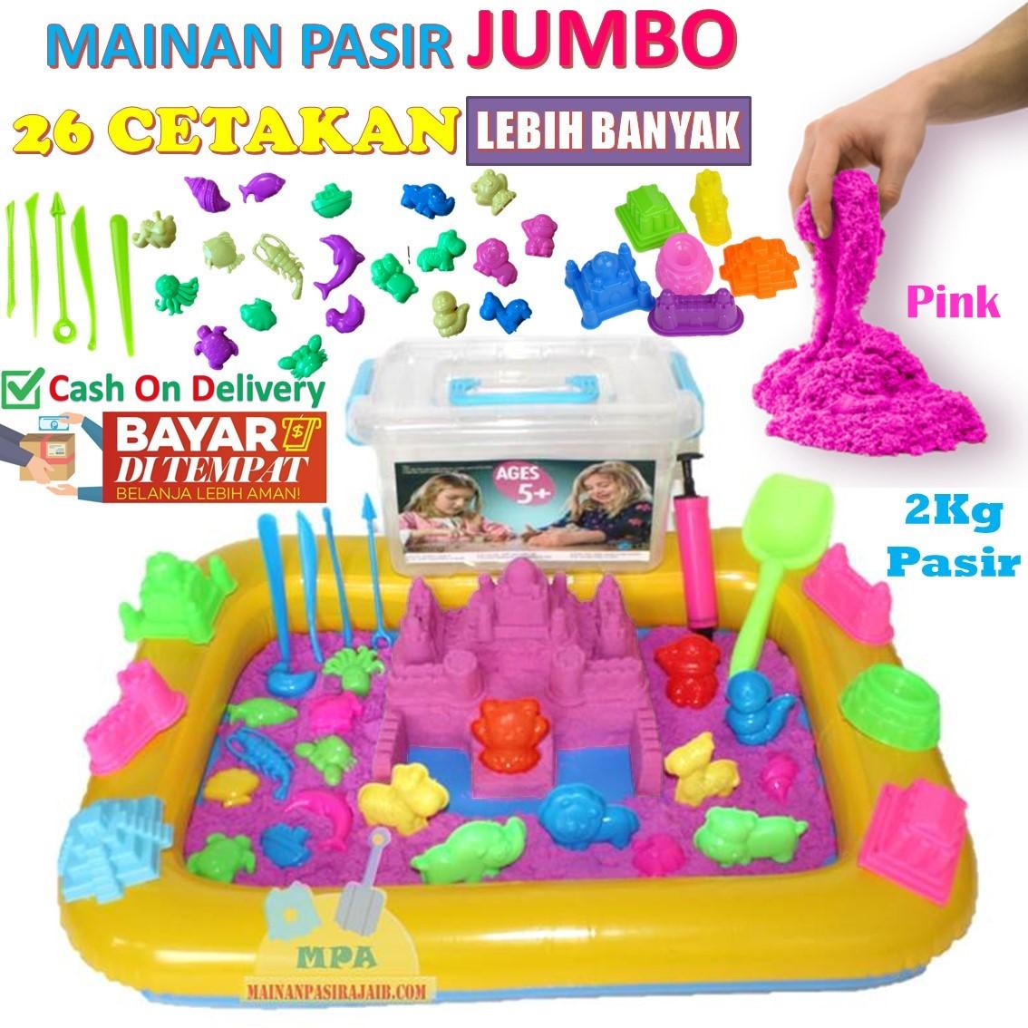 Mainan Pasir Ajaib Magic Sand Paket Lengkap 2Kg JUMBO 