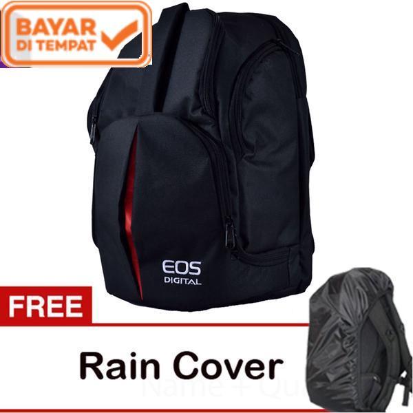Canon Tas Kamera DSLR Ransel kode W free raincover - Hitam
