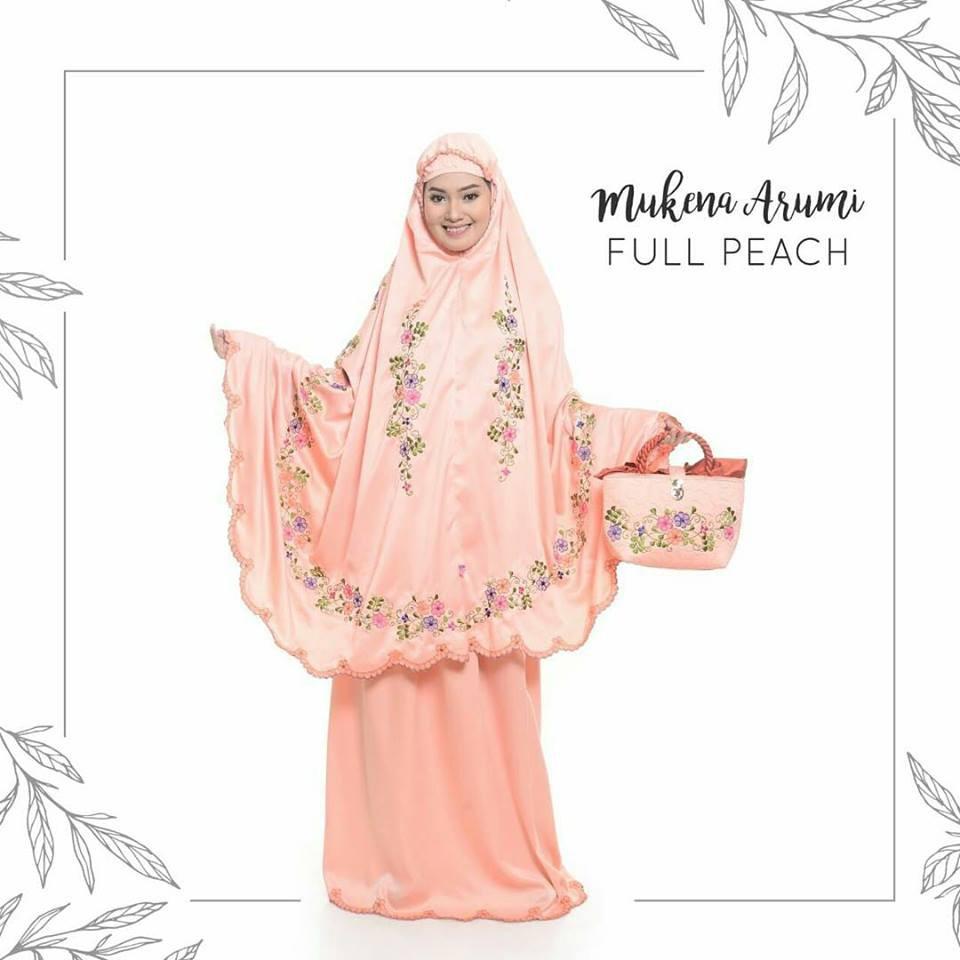 MUKENA TELEKUNG RUKUH DEWASA HANTARAN NIKAH SUTRA SATIN BORDIR ARUMI TOSCA