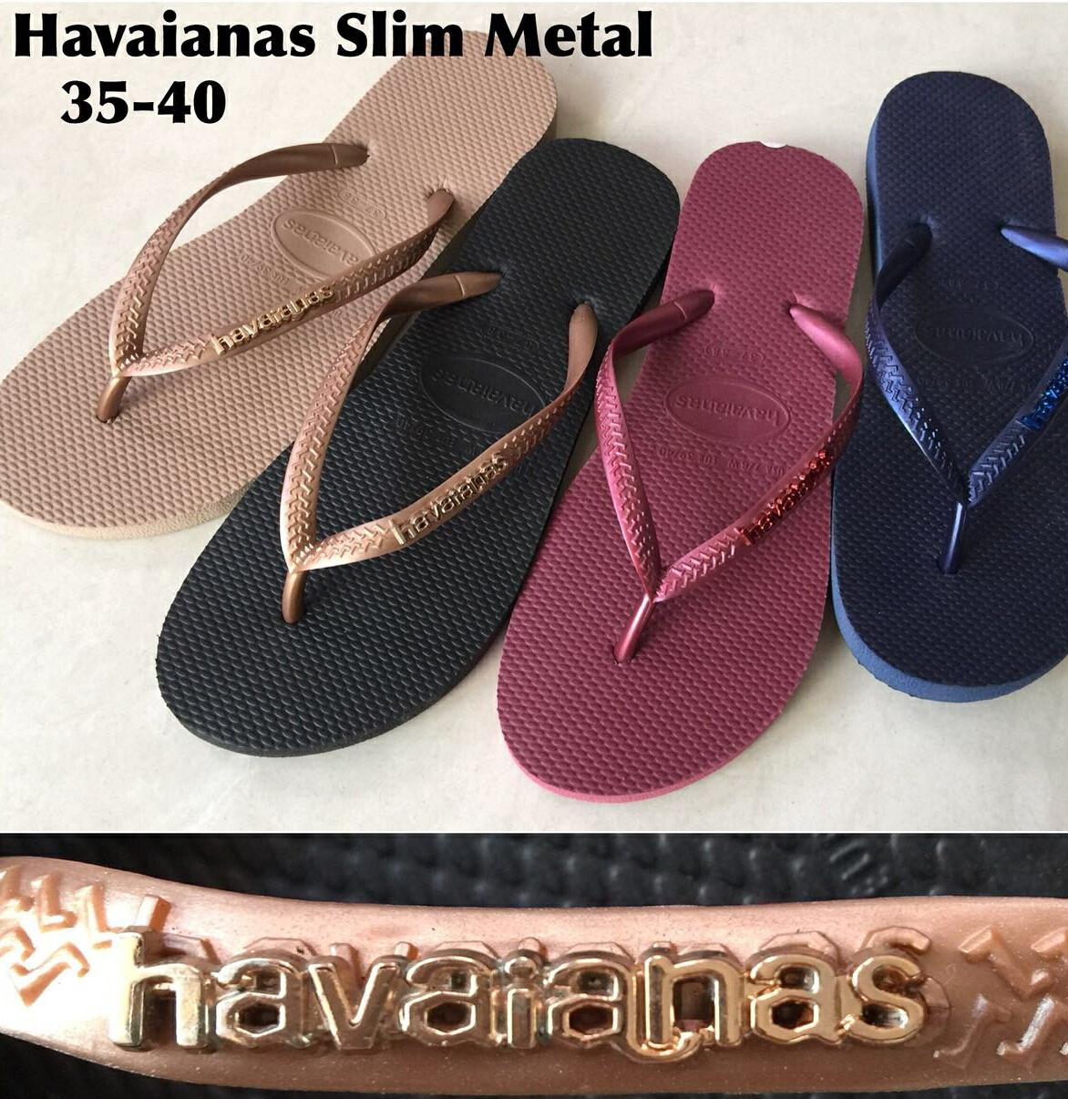 Sandal Wanita Havaianas Slim Metal (Warna Random)