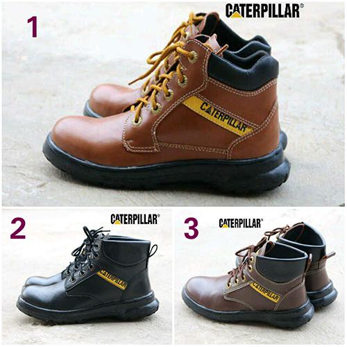 Promo Sepatu Boots Pria Caterpillar Proyek Safety Tracking GRATIS 1KAOS KAKI Fashion