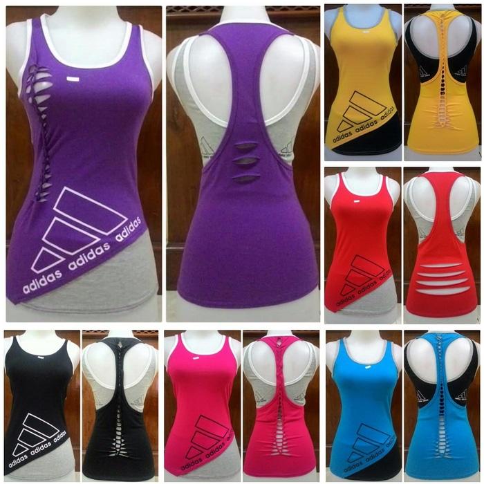 baju senam aerobik zumba tanktop senam kaos senam cantik unik a7 - YjOwSR