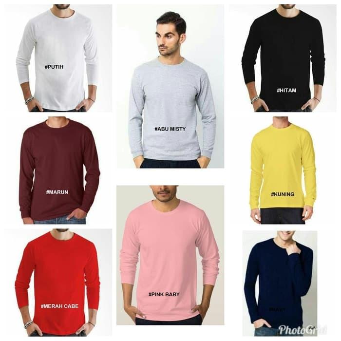 KAOS POLOS COTTON COMBED 30S LENGAN PANJANG