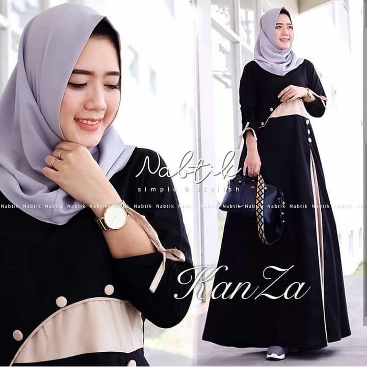 Baju Original Gamis Kanza Dress Baju Panjang Muslim Casual Wanita Pakaian Hijab Modern Modis Trendy Terbaru