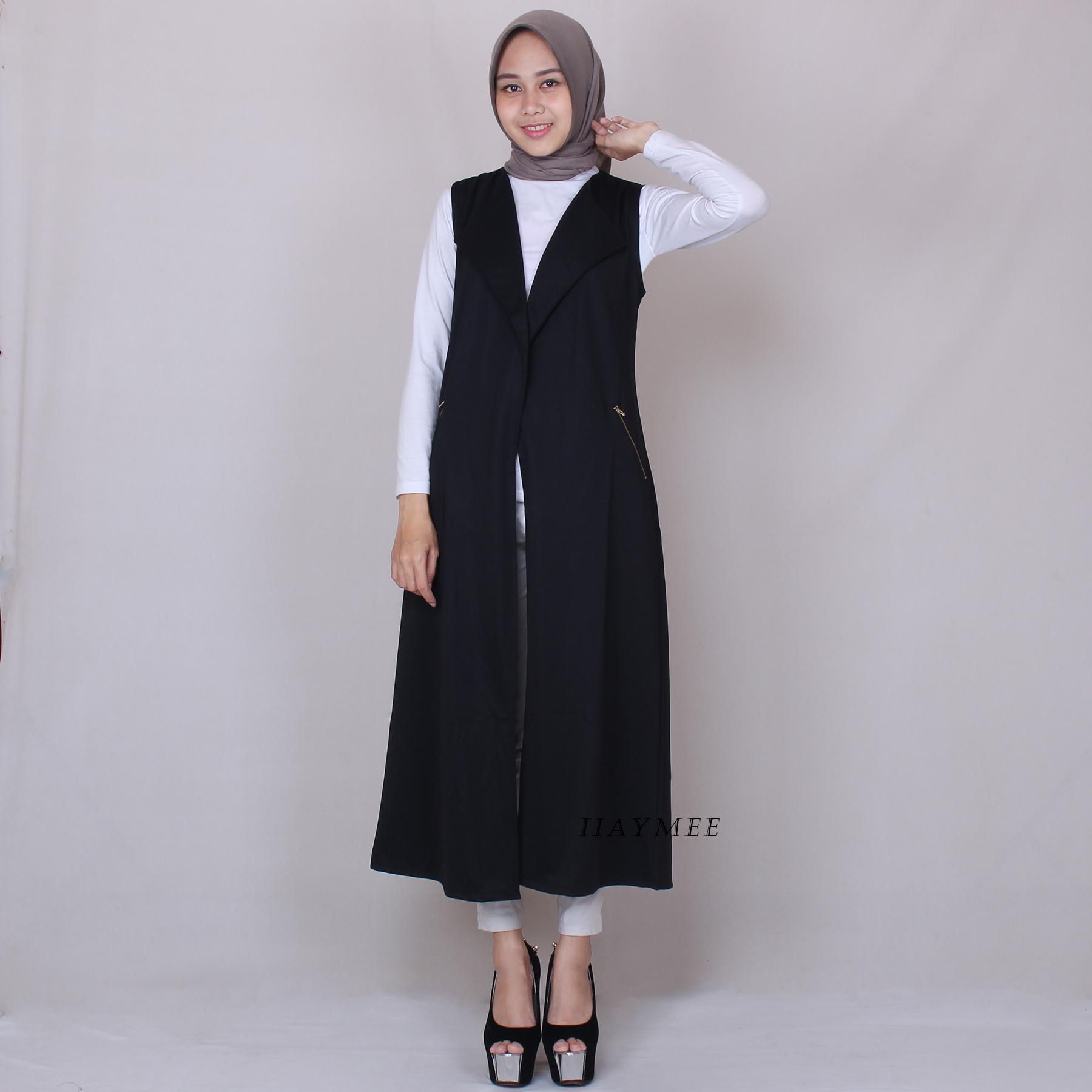 PERRIE Outer Panjang Wanita Atasan Cardigan Cewek Blazzer Kantor Baju Kerja Cewe Jas Formal Casual Slaveless Long Dress