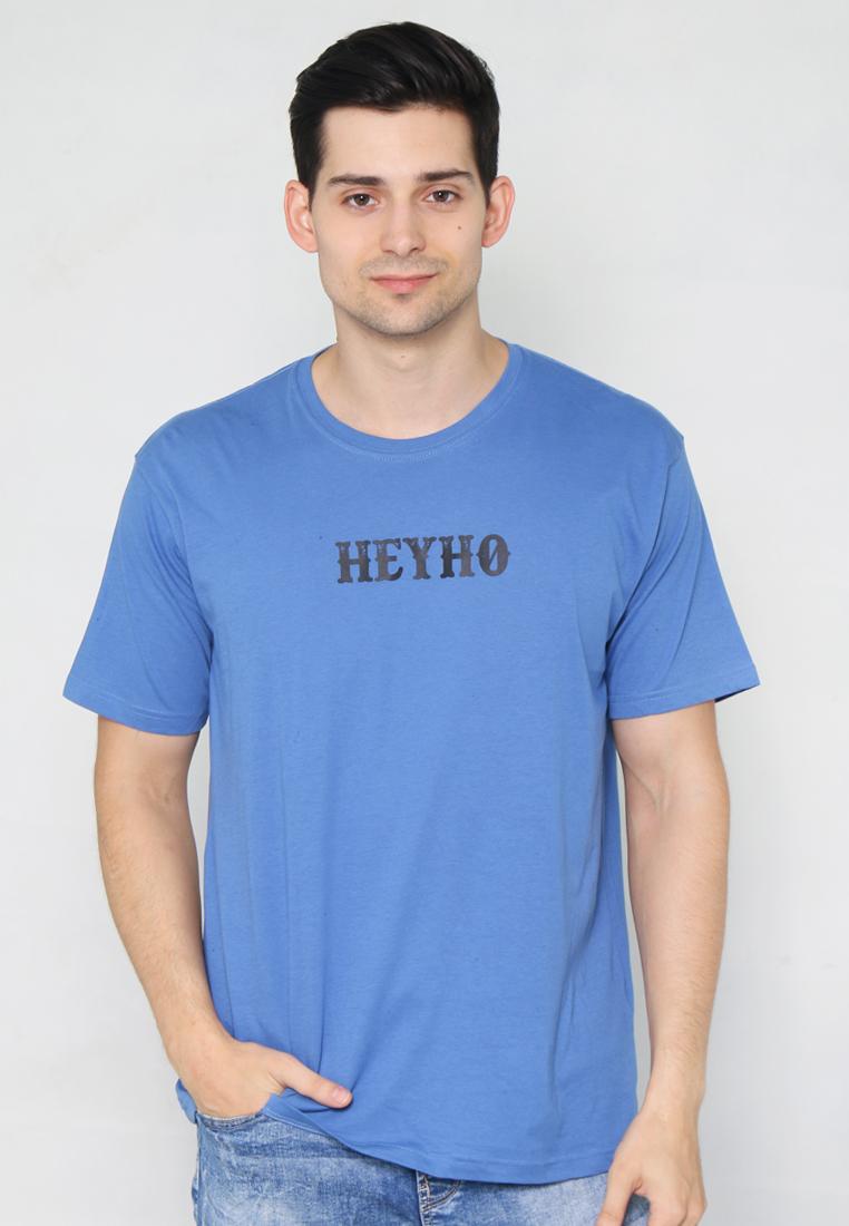 Heyho Kaos Pria /T-Shirt Pria Heyho Strapy Blue