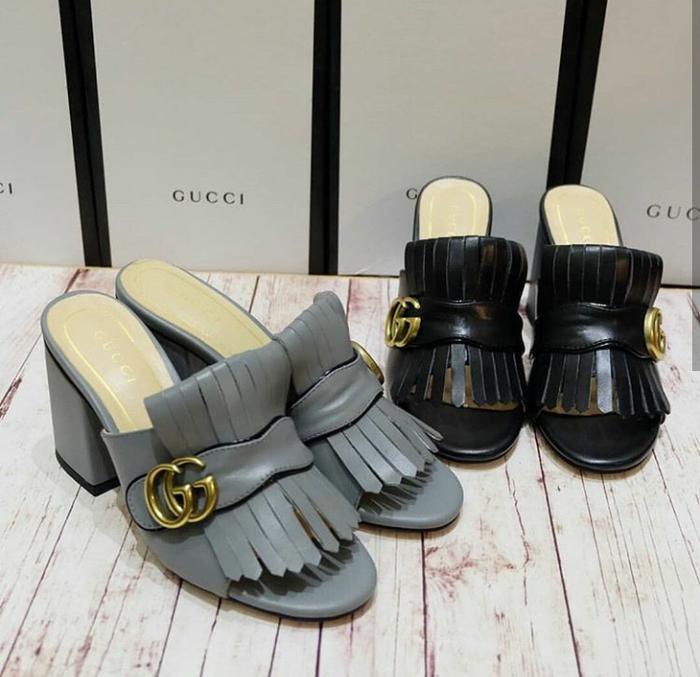 Gucci Wedges - Hitam