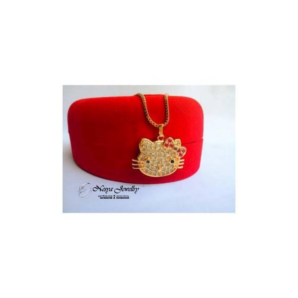Kalung Hello Kitty Lapis Emas ~ Aksesories Cantik ~