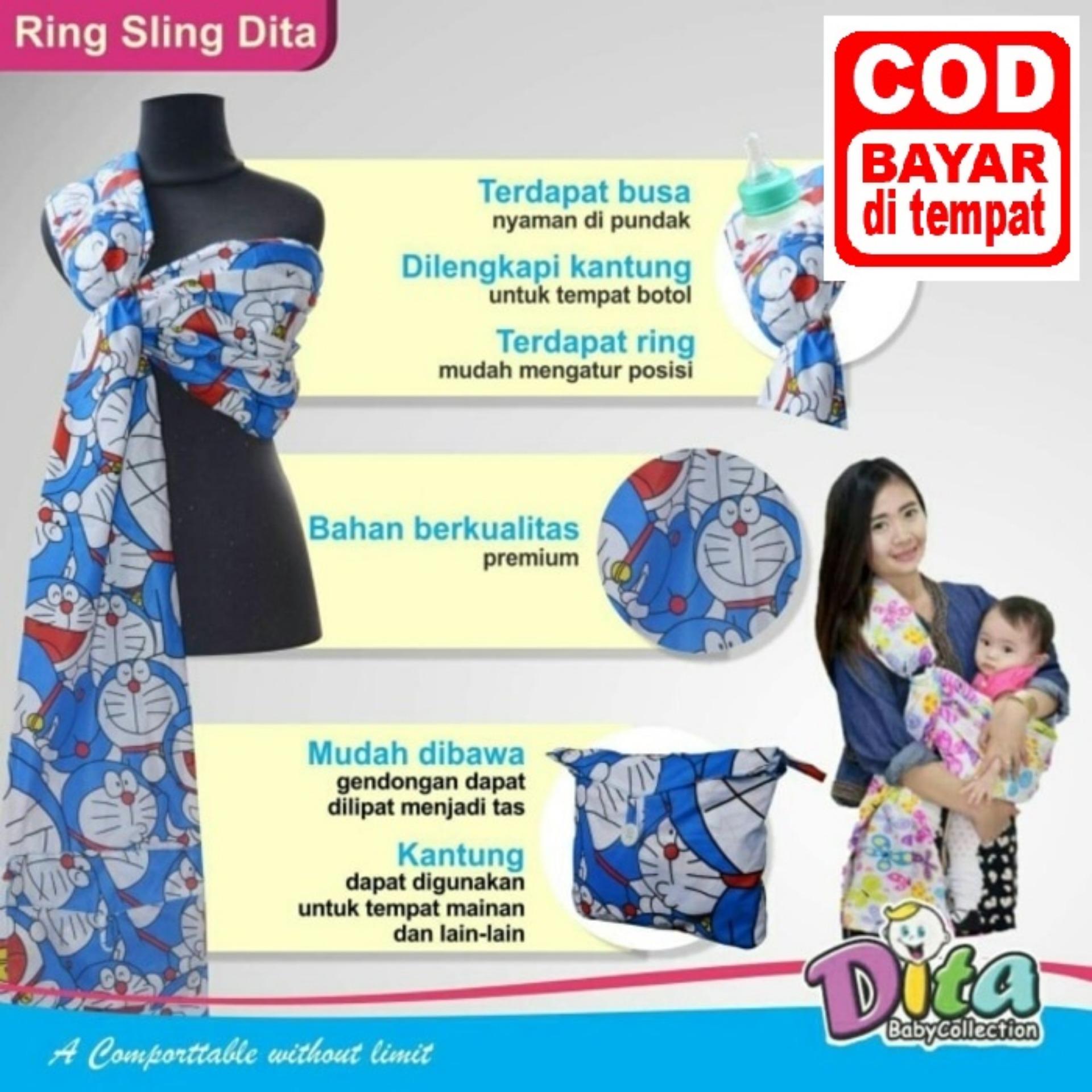 Gendongan Ring Sling - Biru Doraemon