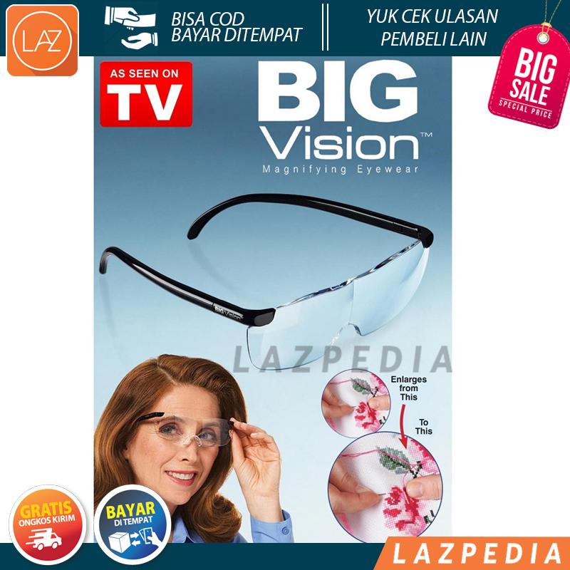 Laz COD - Big Vision Kacamata Pembesar 160% Magnify Penglihatan Menjadi Besar dan Zoom Unisex / Transparan - Lazpedia A475