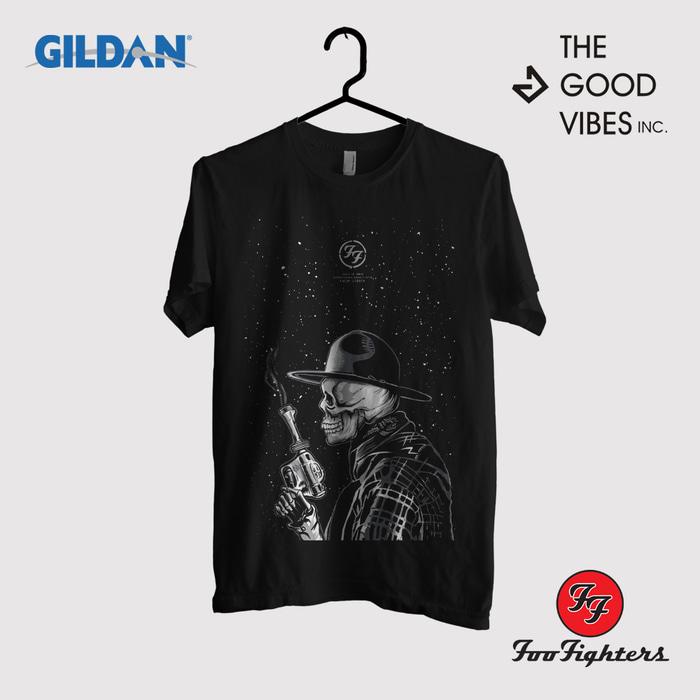 Kaos Band Foo Fighters Original Gildan - Skull